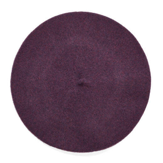 Purple wool beret